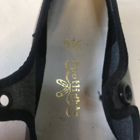 Girl's Tap Dance Shoes Size 9 1/2 Toddler Black Mary-Jane Bow ABT Spotlights - Picture 10 of 12